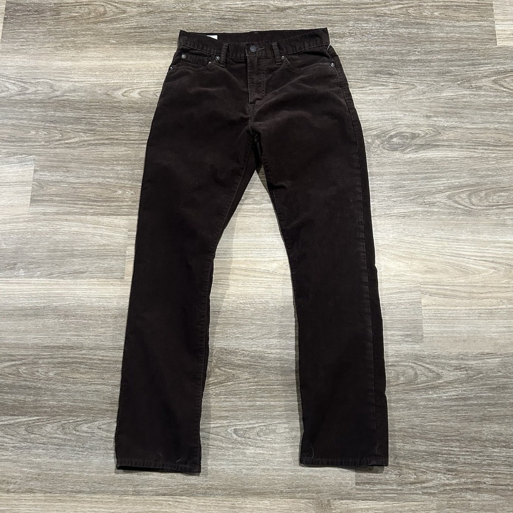Gap Mens Brown Corduroy Pant 29 x 32 Straight fit Cotton‎ Blend